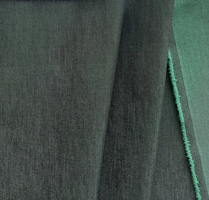 9 Oz Emerald Stretch Cotton Blend Denim Twill (Made in Italy)