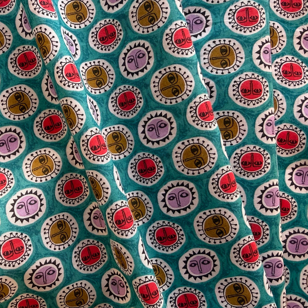 Noon Turquoise Liberty of London Tana Cotton Lawn (Made in Italy)