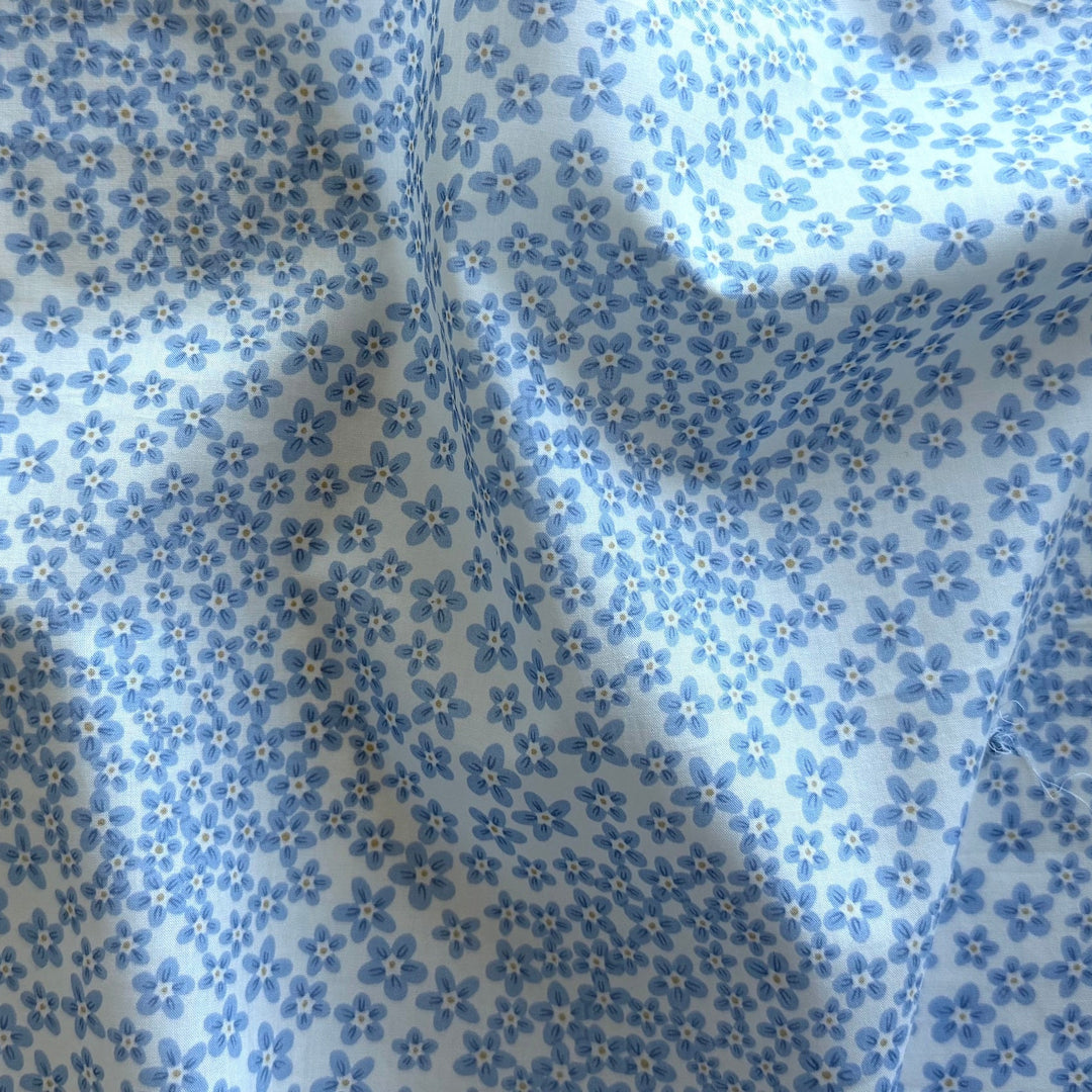 Ditzy Dot Blue Liberty of London Tana Cotton Lawn (Made in Italy)