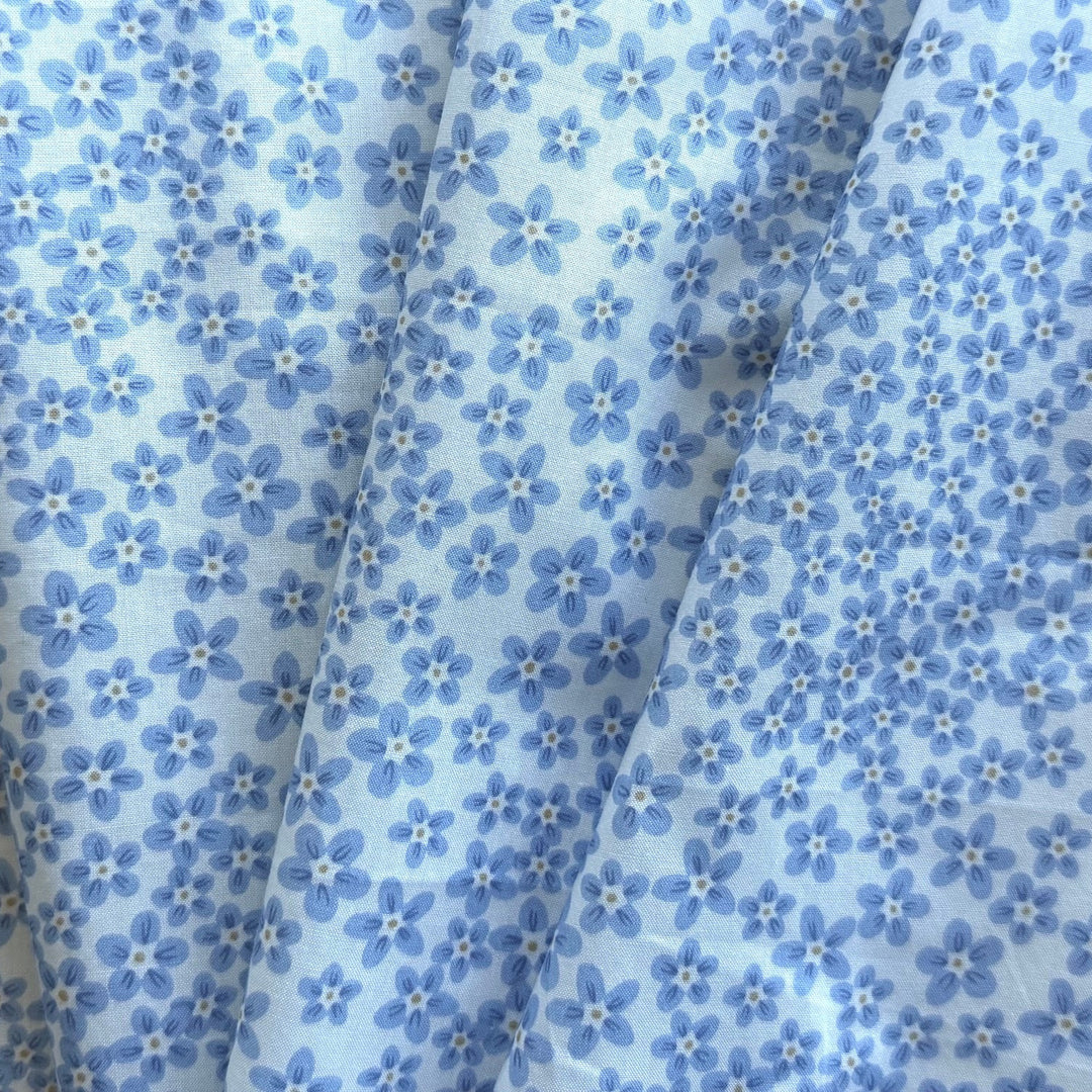 Ditzy Dot Blue Liberty of London Tana Cotton Lawn (Made in Italy)