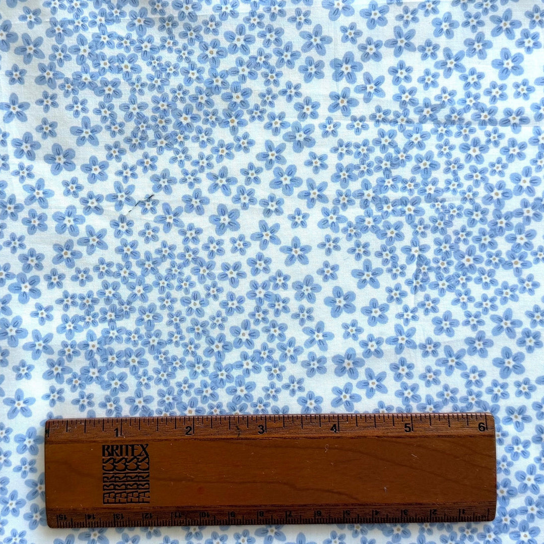 Ditzy Dot Blue Liberty of London Tana Cotton Lawn (Made in Italy)
