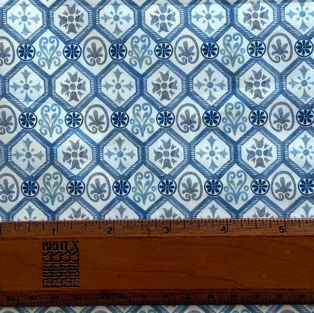Tristan Rollo Blue Liberty of London Tana Cotton Lawn (Made in Italy)