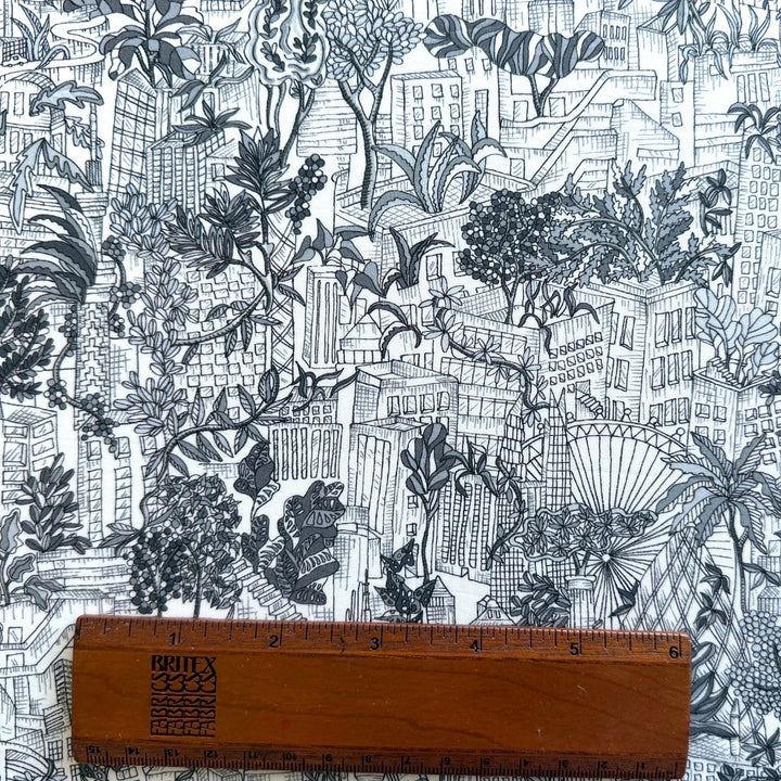 Plantopolis Grey Liberty of London Tana Cotton Lawn (Made in Italy)