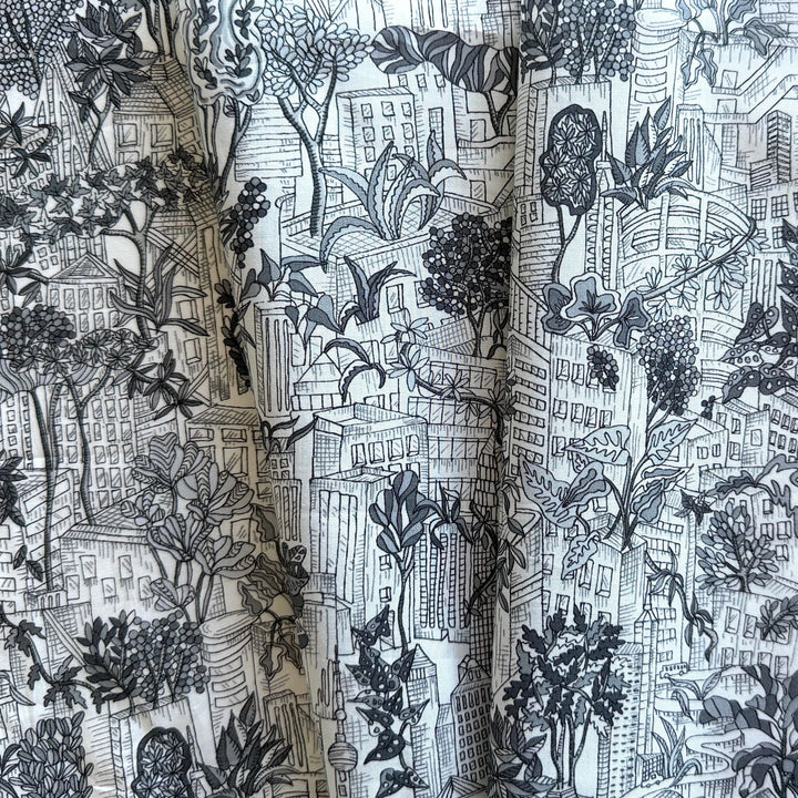 Plantopolis Grey Liberty of London Tana Cotton Lawn (Made in Italy)