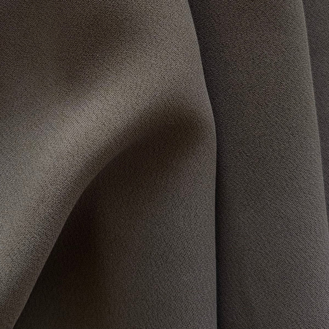 Mid-Weight Cool Mushroom Rayon Viscose Blend Crepe (Made in Italy)
