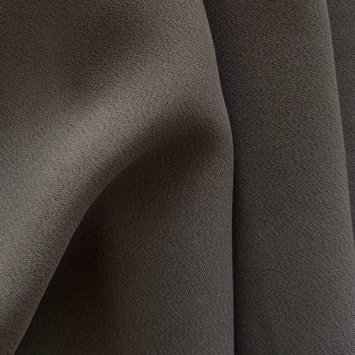 Mid-Weight Cool Mushroom Rayon Viscose Blend Crepe (Made in Italy)