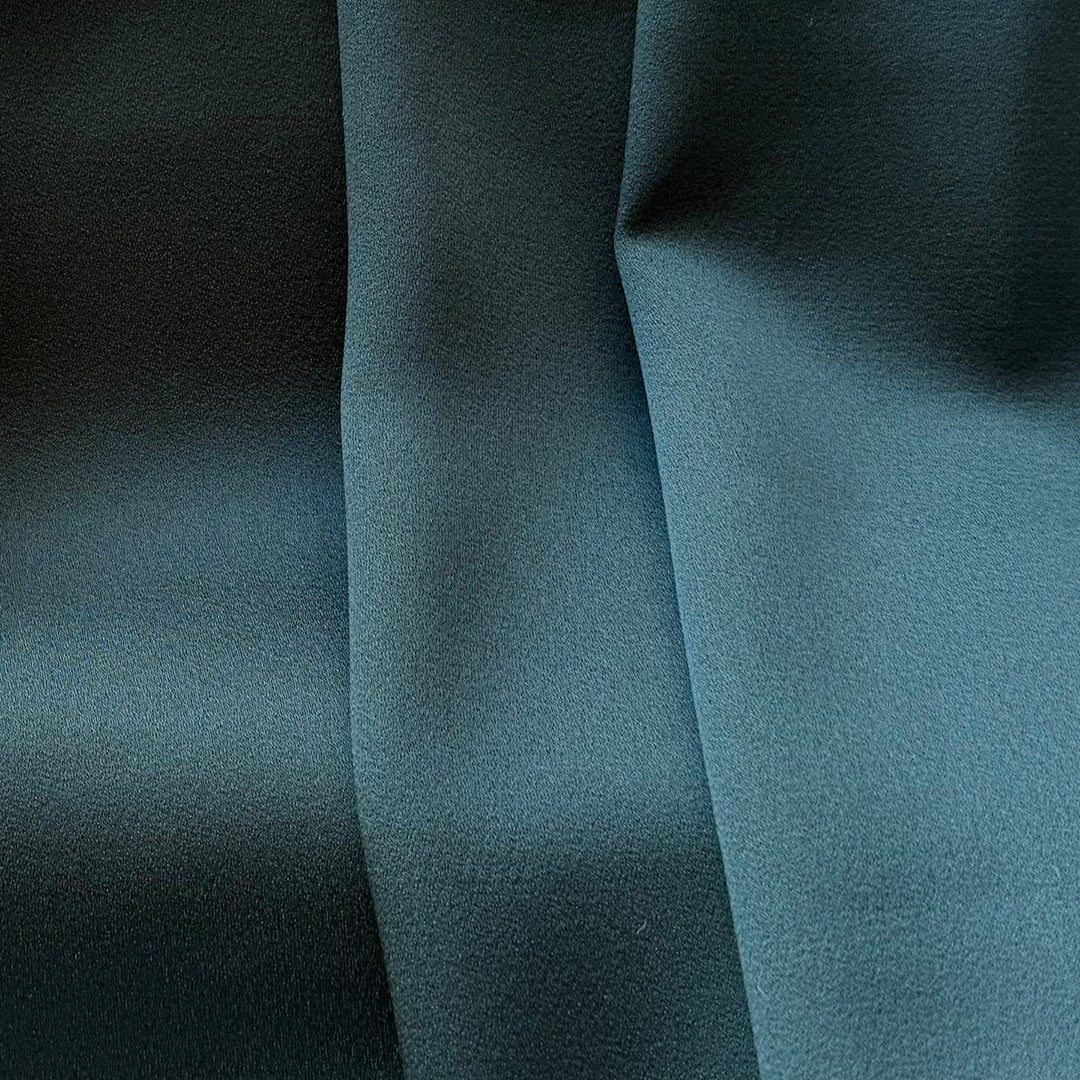 Seaside Teal Rayon Viscose Crepe Back Satin (Made in Italy)
