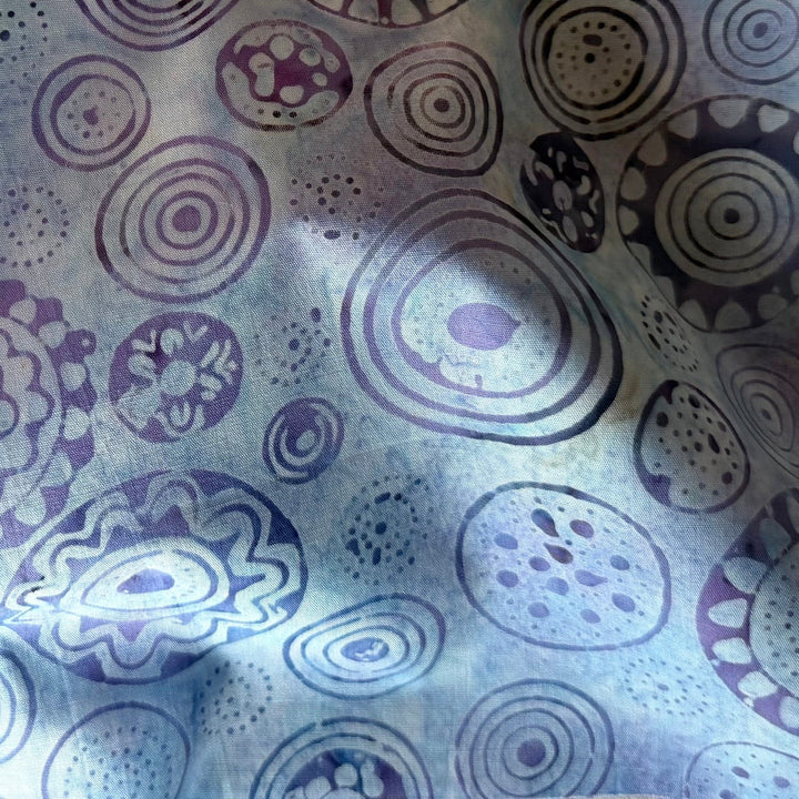 Lilac Circular Motifs Cotton Batik (Made in Indonesia)
