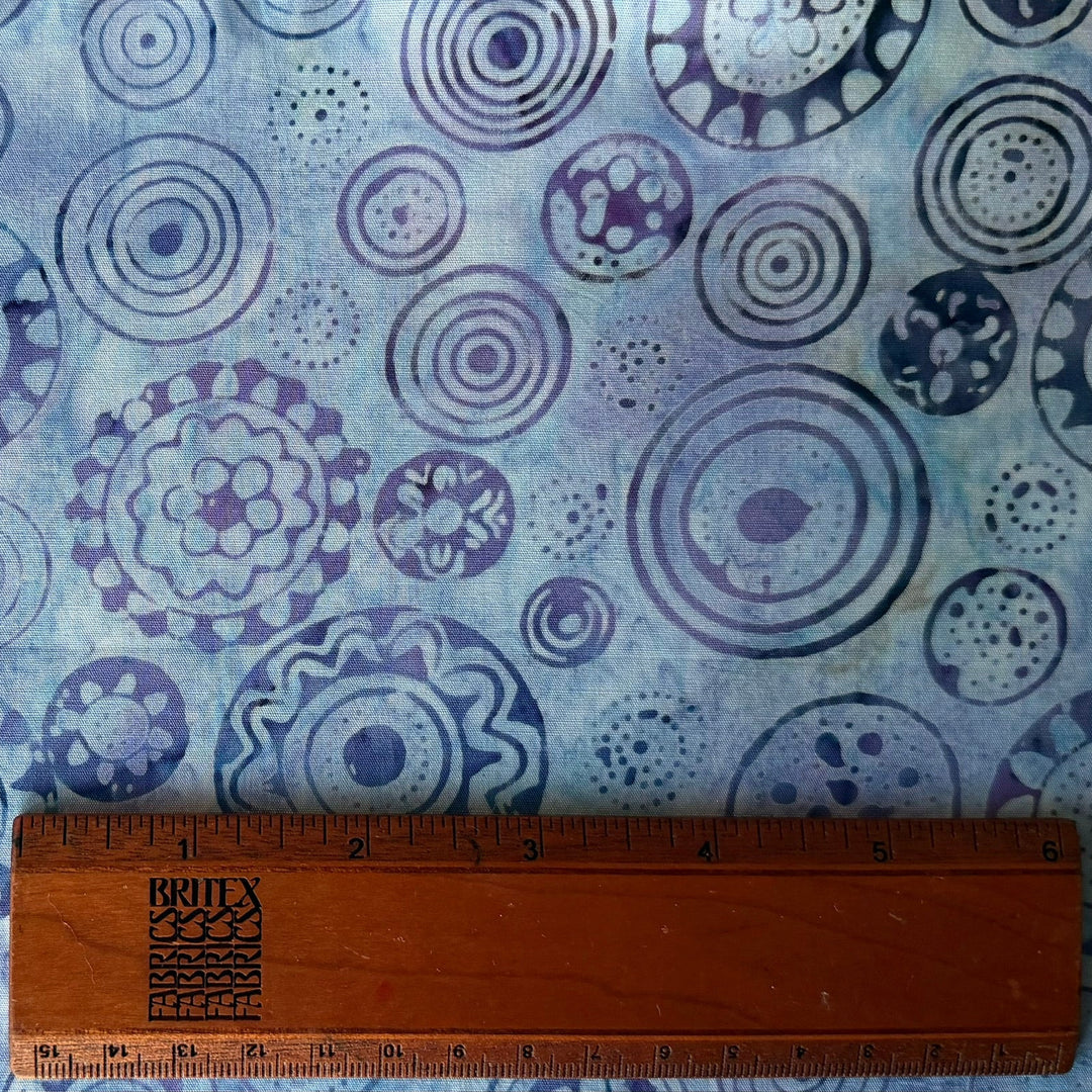 Lilac Circular Motifs Cotton Batik (Made in Indonesia)