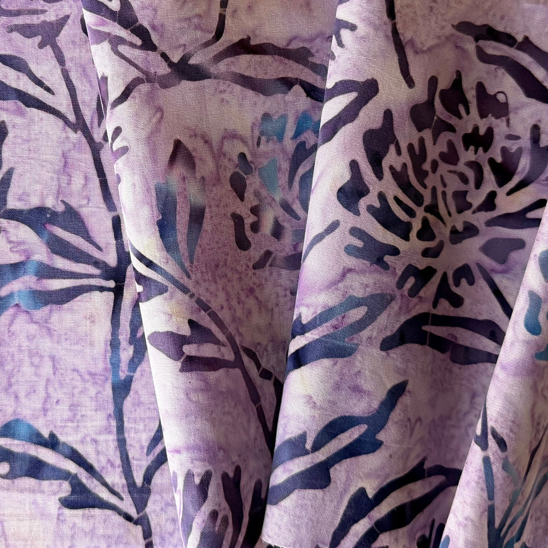 Amethyst Thistles Cotton Batik (Made in Indonesia)