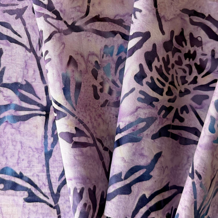 Amethyst Thistles Cotton Batik (Made in Indonesia)