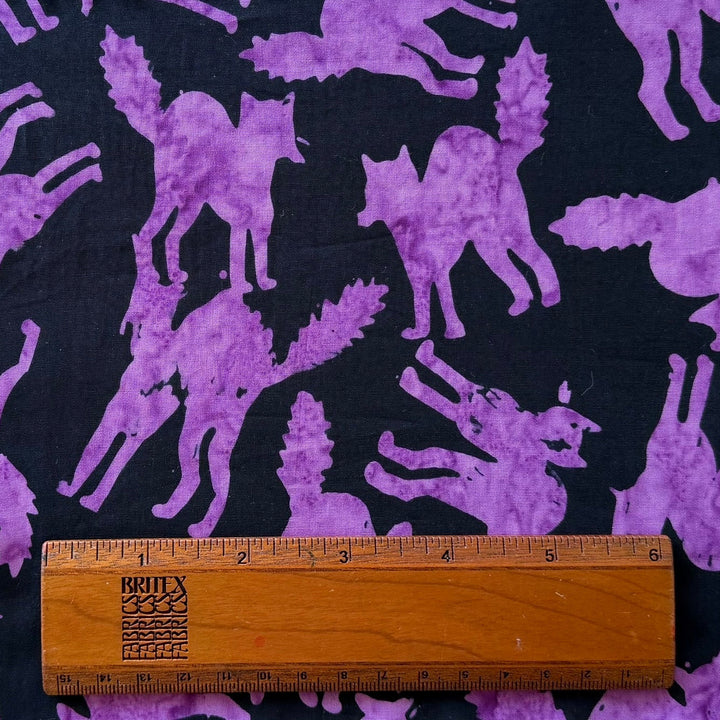 Purple Scaredy Cats Cotton Batik (Made in Indonesia)