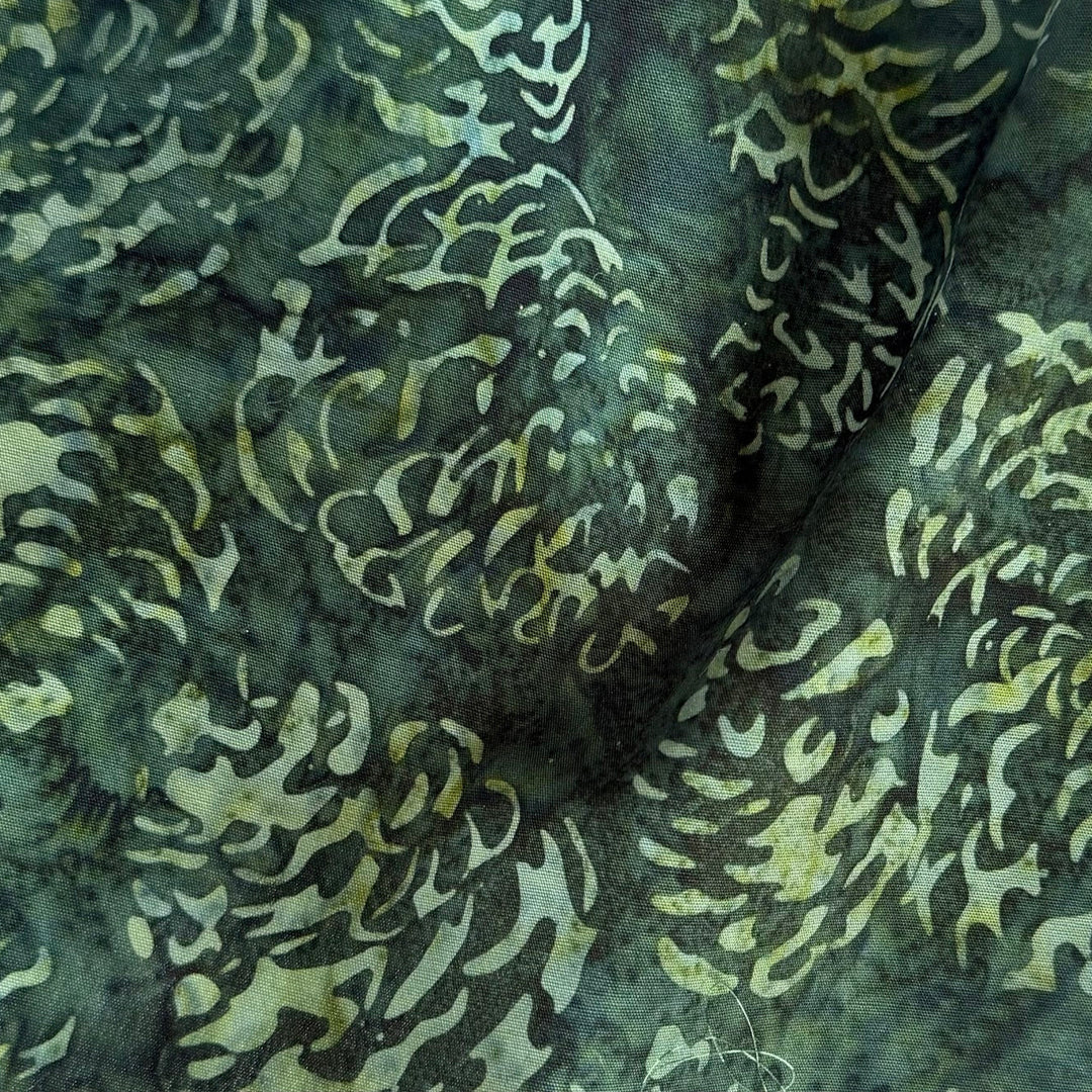Green Pine Cones Cotton Batik (Made in Indonesia)