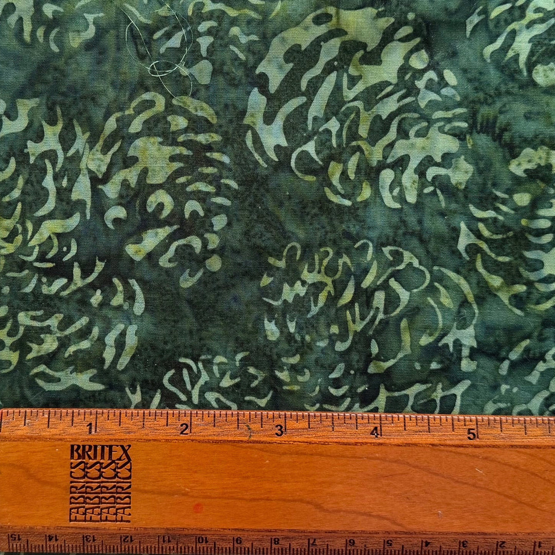 Green Pine Cones Cotton Batik (Made in Indonesia)