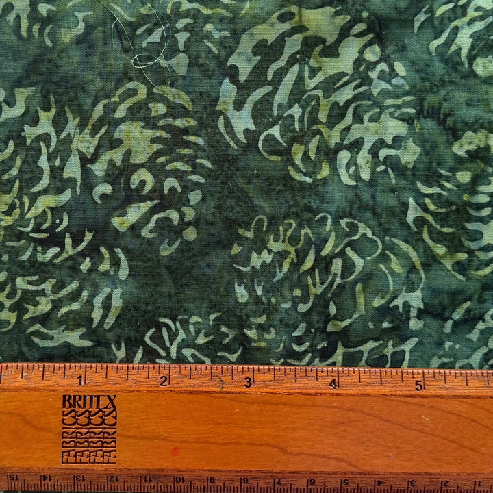 Green Pine Cones Cotton Batik (Made in Indonesia)