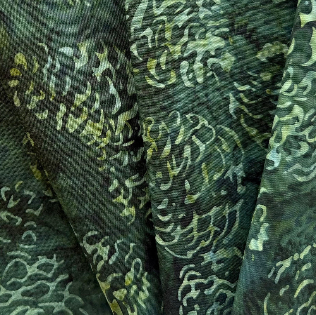 Green Pine Cones Cotton Batik (Made in Indonesia)