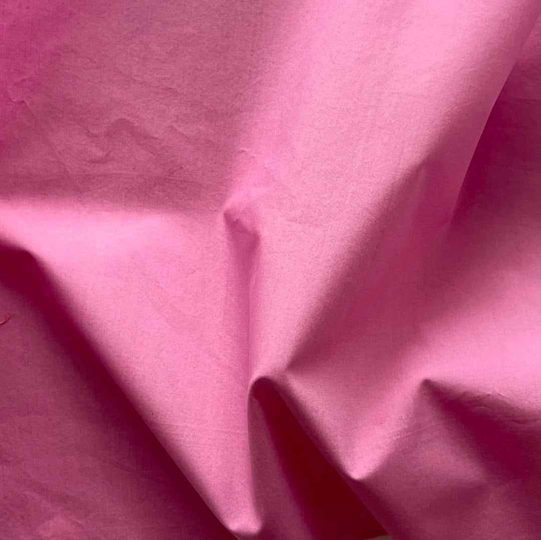 Carnation Pink Crisp Cotton Poplin Shirting (Made in Italy)
