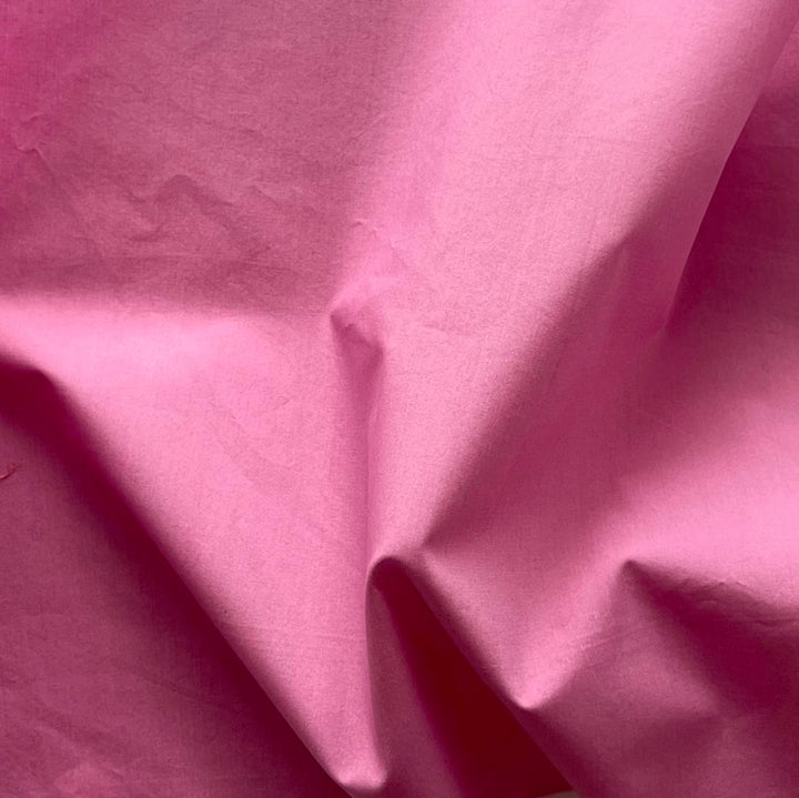 Carnation Pink Crisp Cotton Poplin Shirting (Made in Italy)