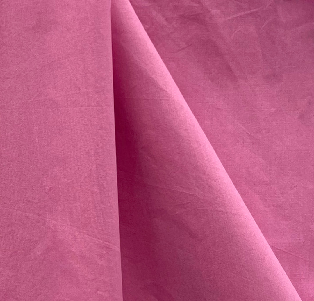 Carnation Pink Crisp Cotton Poplin Shirting (Made in Italy)