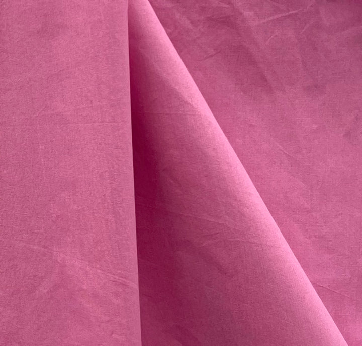 Carnation Pink Crisp Cotton Poplin Shirting (Made in Italy)