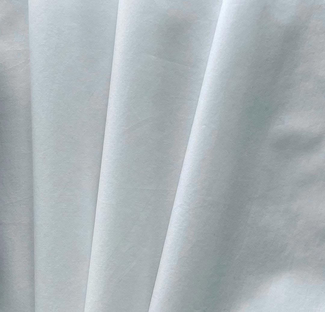 Bright Chalk White Cotton Poplin Shirting (Made in Italy)