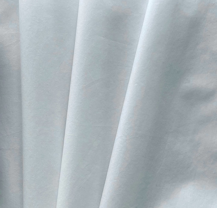 Bright Chalk White Cotton Poplin Shirting (Made in Italy)