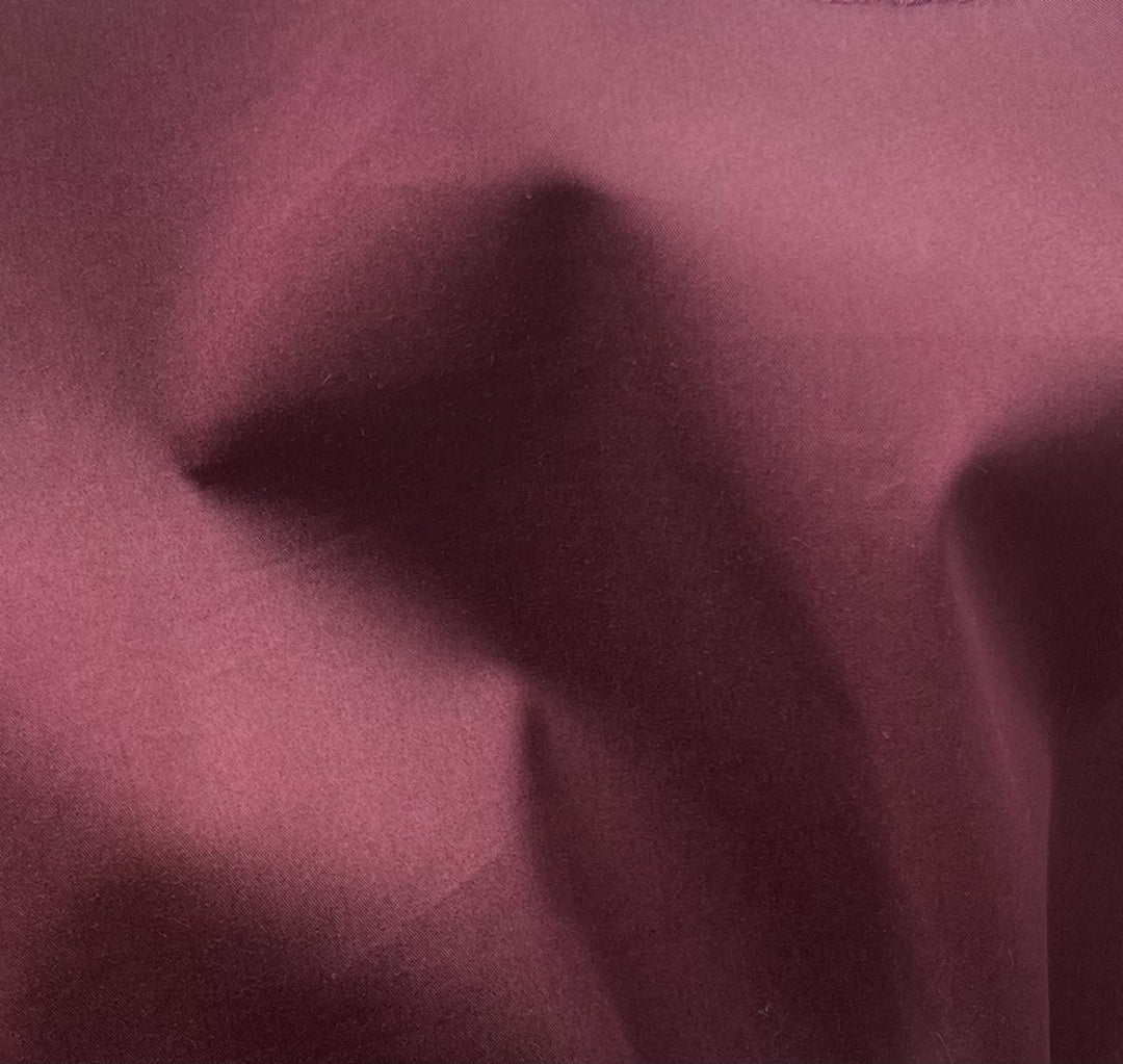 Mid-Weight Currant Wine Cotton Gabardine Twill (Made in Italy)