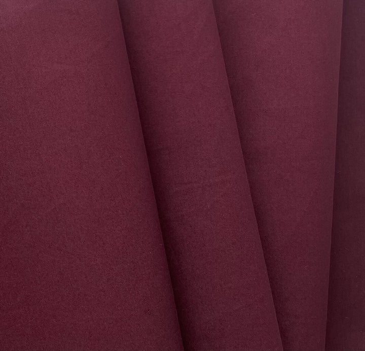 Mid-Weight Currant Wine Cotton Gabardine Twill (Made in Italy)