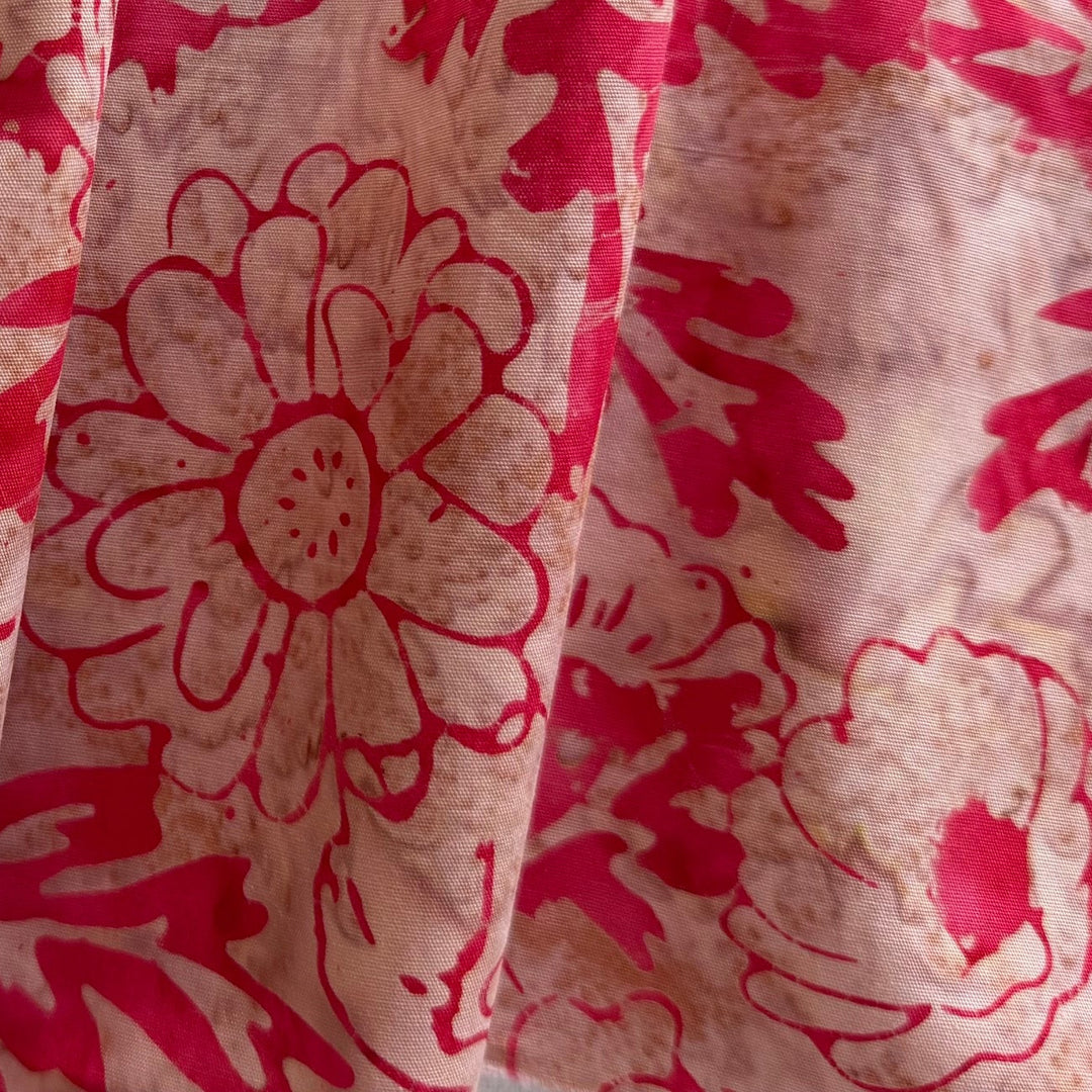 Ripe Raspberry Floral Cotton Batik (Made in Indonesia)