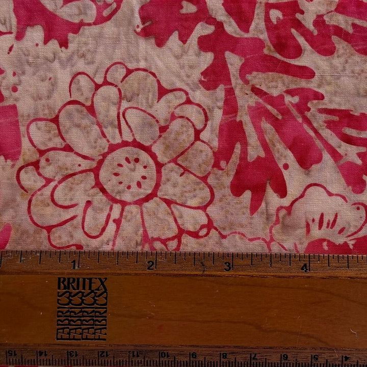 Ripe Raspberry Floral Cotton Batik (Made in Indonesia)