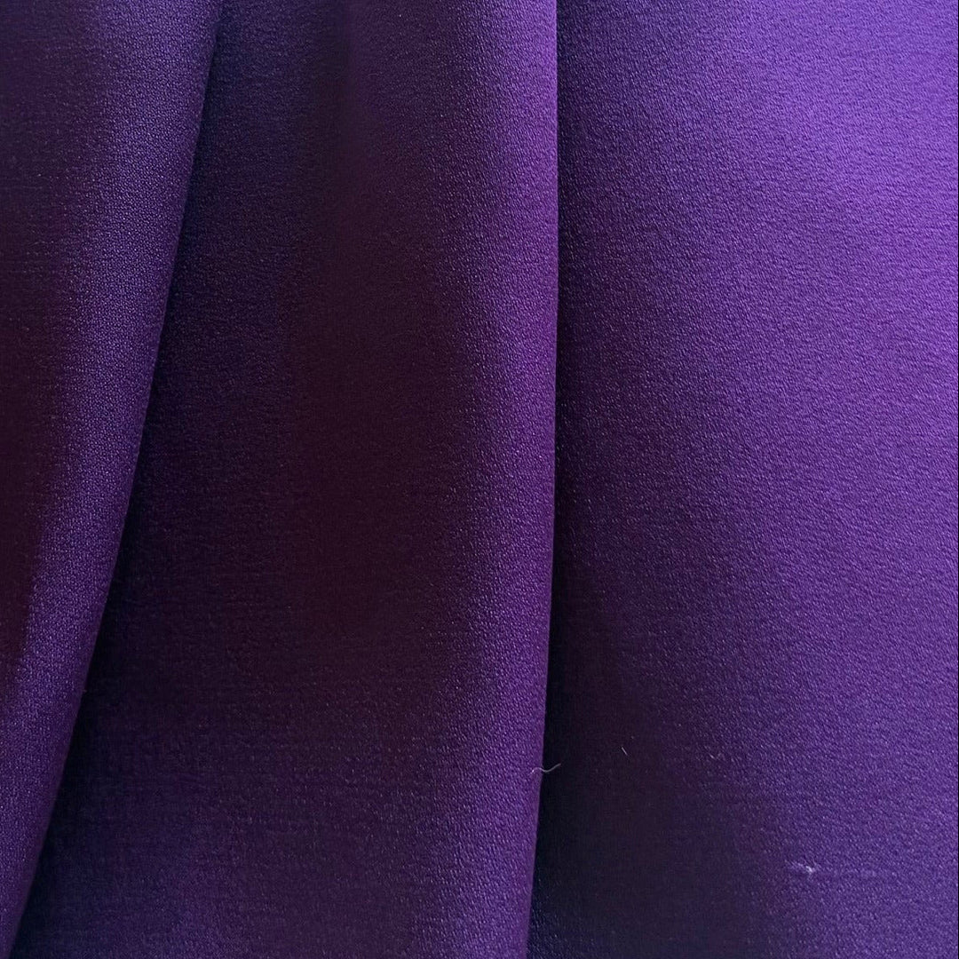 Luxurious Royal Purple Triacetate Blend Crepe Back Satin (Made in Italy)