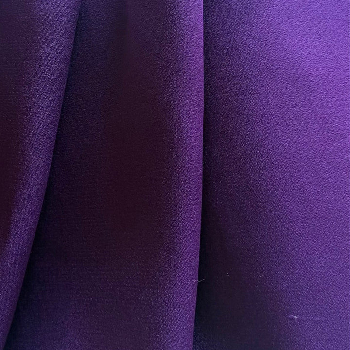 Luxurious Royal Purple Triacetate Blend Crepe Back Satin (Made in Italy)