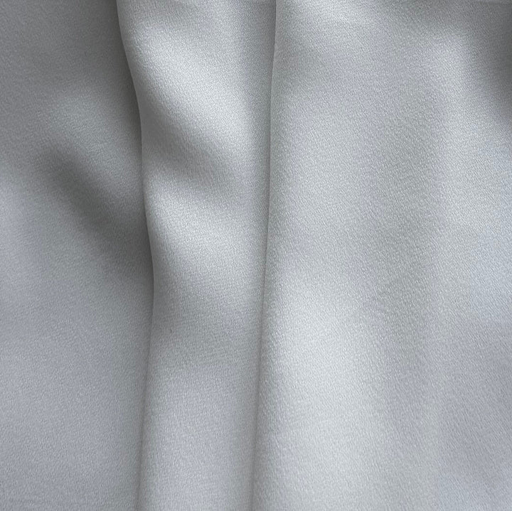 Barely Gleaming White Rayon Viscose Satin (Made in Italy)