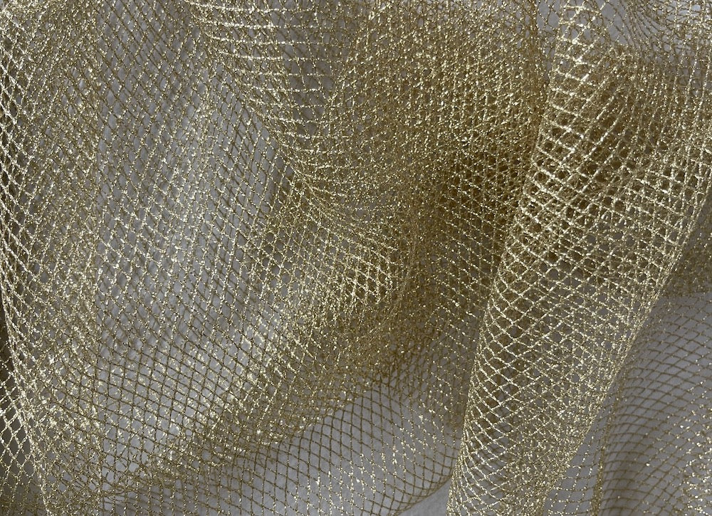 Gleaming Gold Metallic Polyester Tulle