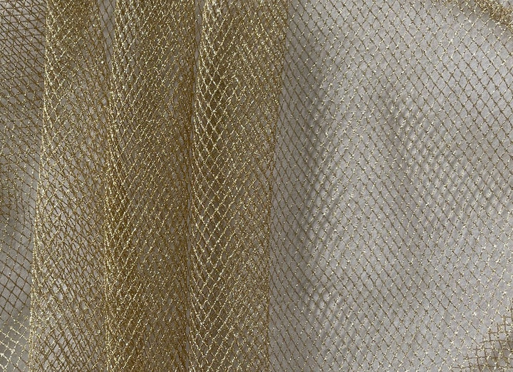 Gleaming Gold Metallic Polyester Tulle