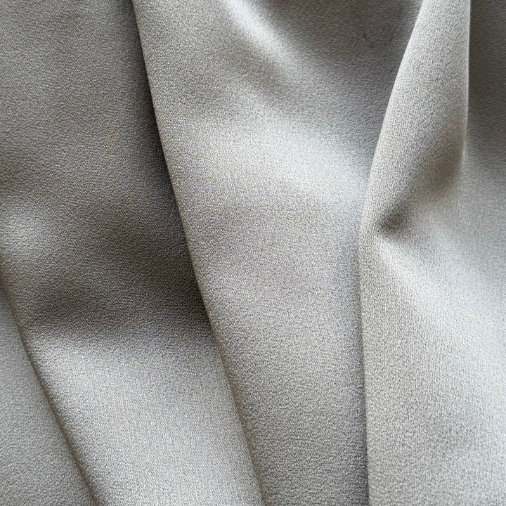 Gleaming Cooing Dove Grey Triacetate Blend Crepe Back Satin (Made in Italy)