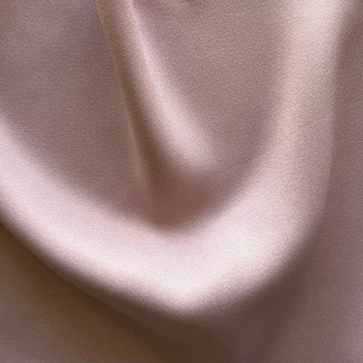 Delicate Victorian Pink Rayon Viscose Crepe Back Satin (Made in Italy)