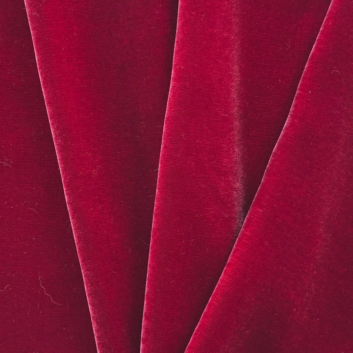 Lush Ruby Red Silk Blend Velvet (Made in Italy)