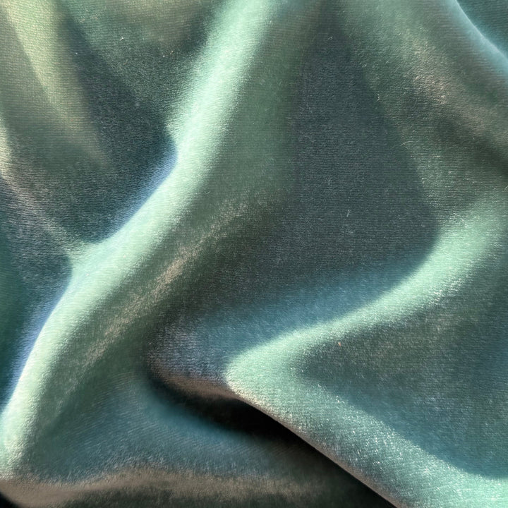 Airy Aquamarine Daydream Silk Blend Velvet (Made in Italy)