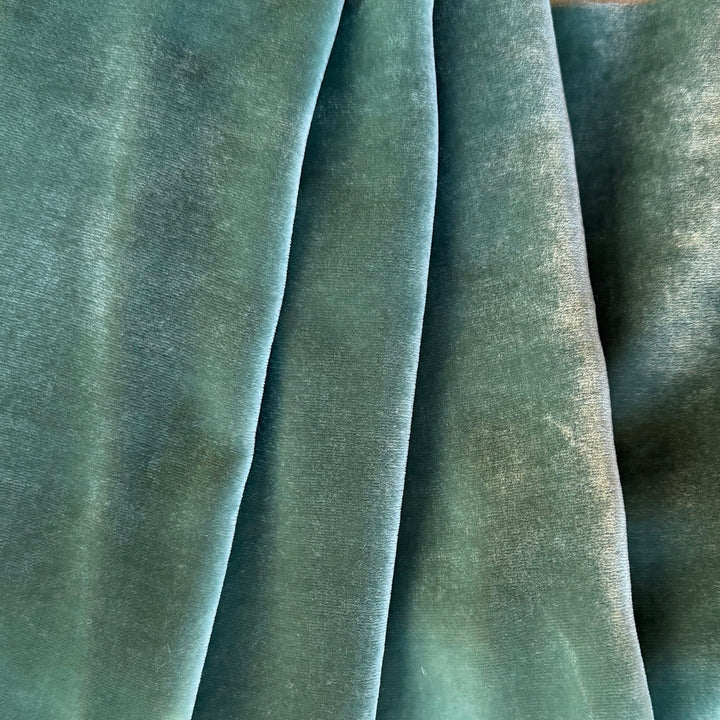 Airy Aquamarine Daydream Silk Blend Velvet (Made in Italy)
