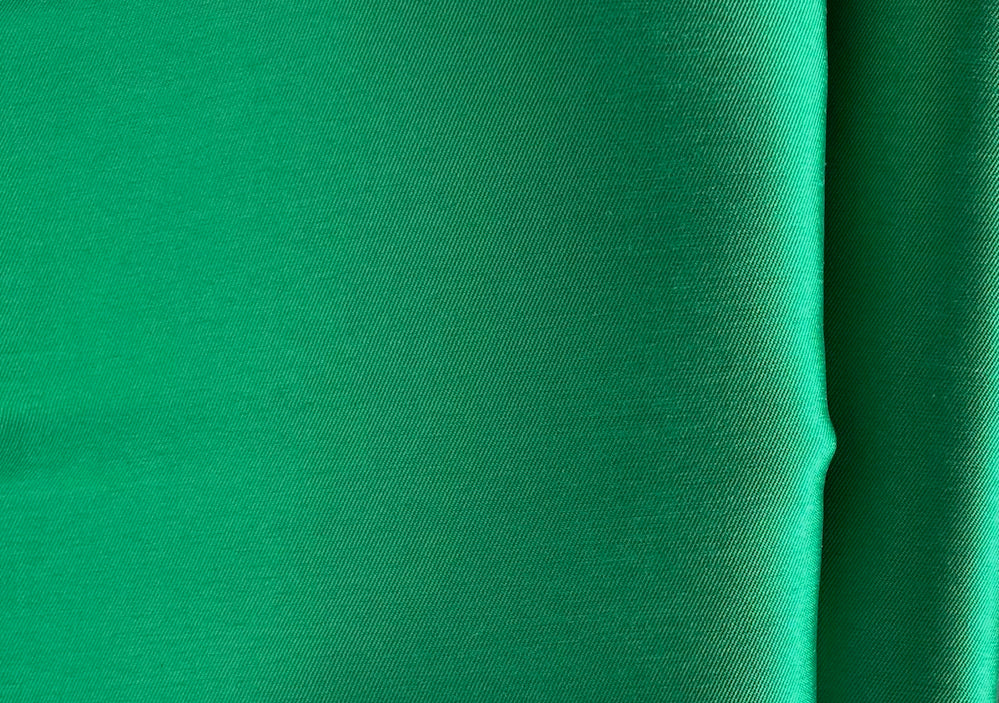 Emerald City Green Crisp Polyester Mikado Twill