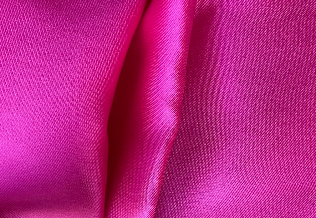 Sunrise Hot Pink Crisp Polyester Mikado Twill