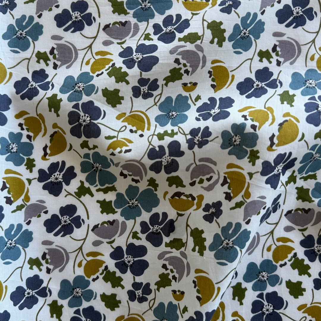 Edie Blue Liberty of London Tana Cotton Lawn (Made in Italy)