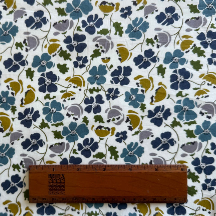Edie Blue Liberty of London Tana Cotton Lawn (Made in Italy)