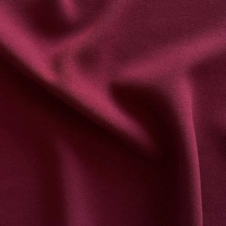Mid-Weight Cranberry Crisp Rayon Viscose Blend Crepe (Made in Italy)