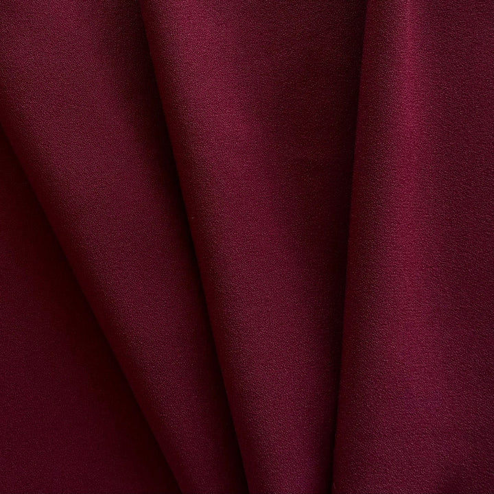 Mid-Weight Cranberry Crisp Rayon Viscose Blend Crepe (Made in Italy)