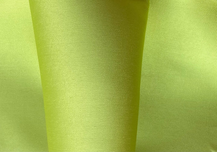 Tropical Chartreuse Crisp Polyester Mikado Twill