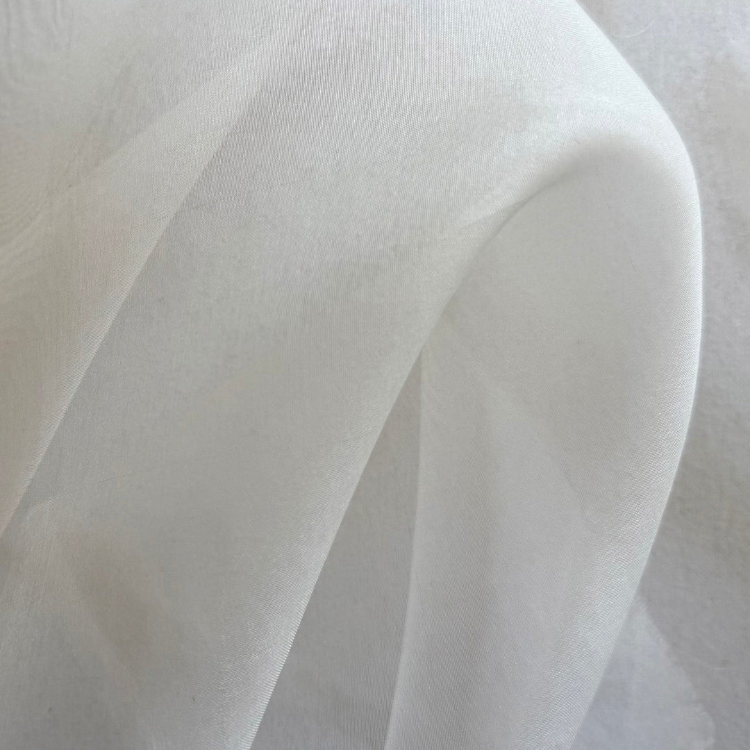 Sheer Palest Ivory Mist Silk Organza (Made in Italy)