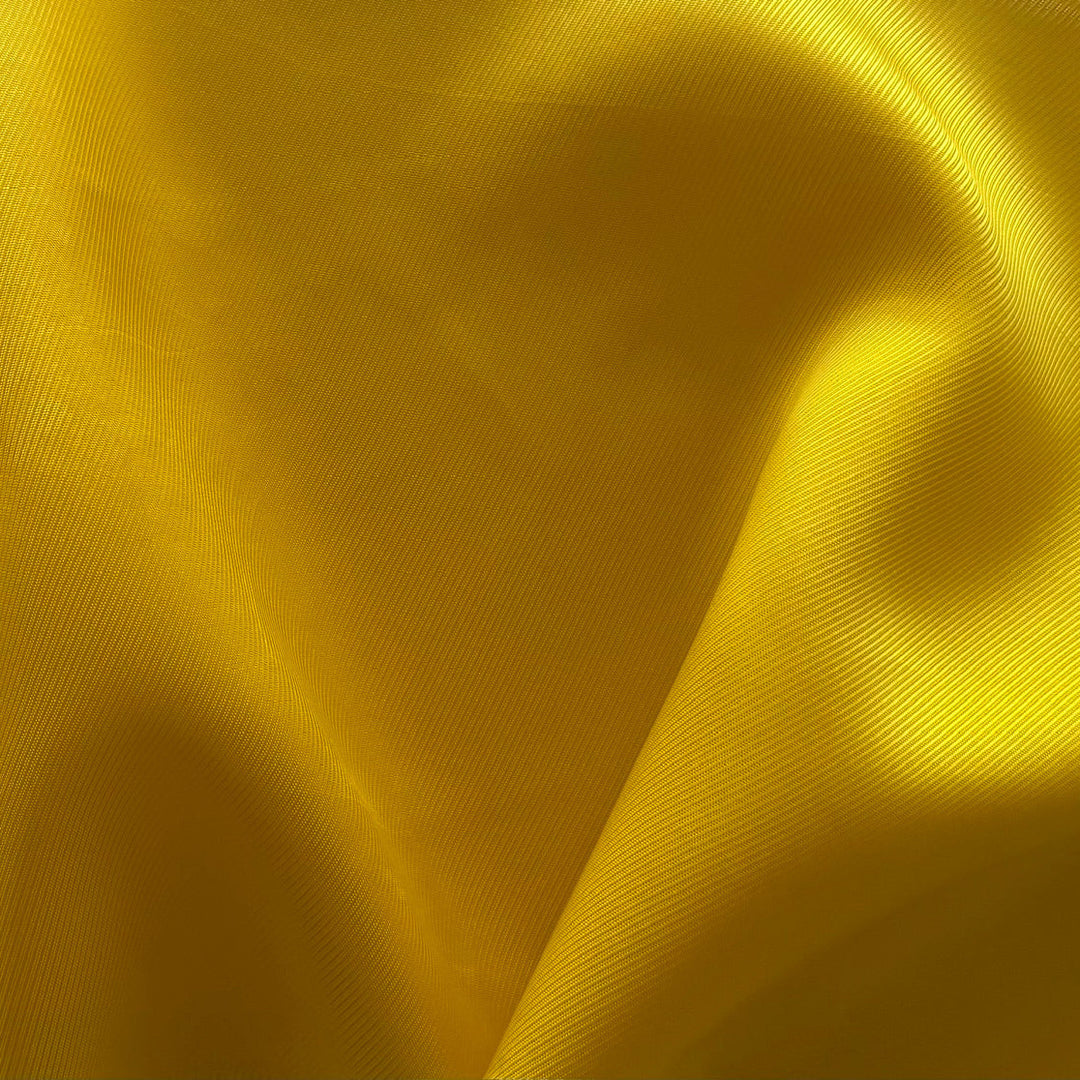 Bright Daffodil Yellow Cupro Rayon Bemberg Twill Lining (Made in Italy)