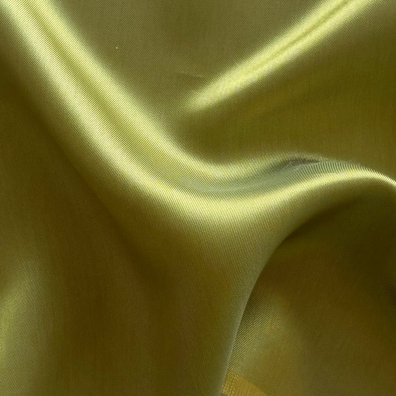 Moss Green Iridescent Cupro Rayon Bemberg Twill Lining (Made in Italy)